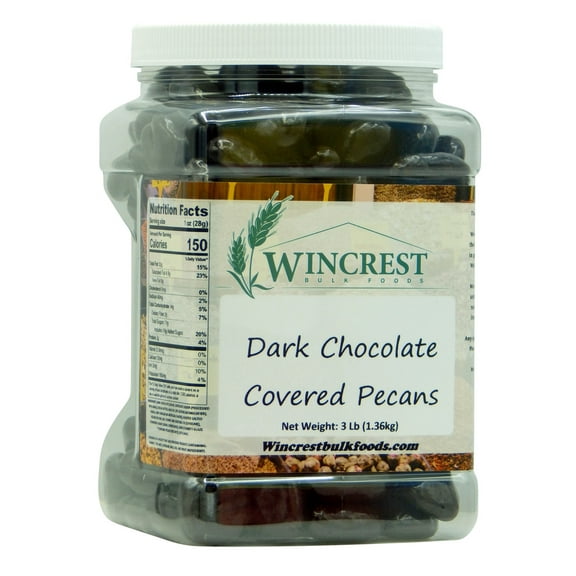 WinCrest Dark Chocolate Pecans - 3 Lb Tub