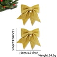 thumbnail image 2 of 12 Pieces 5" Christmas Glitter Bow Large Christmas Tree Bows Christmas Party Decorations Shiny Bow Xmas Ribbon Bows for Wreath Garland Ornaments Gift DIY Decor, 2 of 6