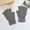 04_Grey, variant on Fuzzy Fingerless Gloves for Women Winter New Ladies Knitted Warm Half Finger Wool Gloves