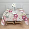 thumbnail image 2 of 52x52 Inch Waterproof Square Tablecloth, Thickened Polyester Table Cover for Dining & Parties, Floral Print, 2 of 6