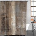 thumbnail image 2 of ZHANZZK Burnt Brown Grey 4 Piece Bathroom Set Shower Curtain Bath Rug Contour Mat and Toilet Lid Cover, 2 of 8