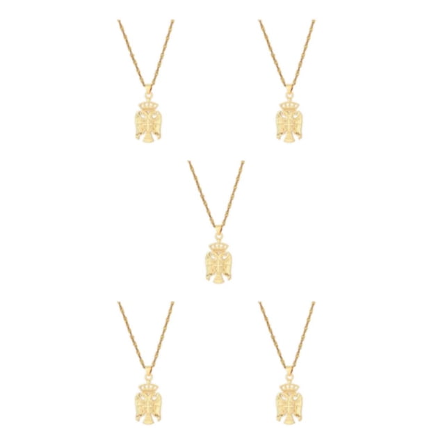 Transemion Exquisite Eagle Pendant Necklace Symbol Of Courage And Inspiration Gifts gold 5Set