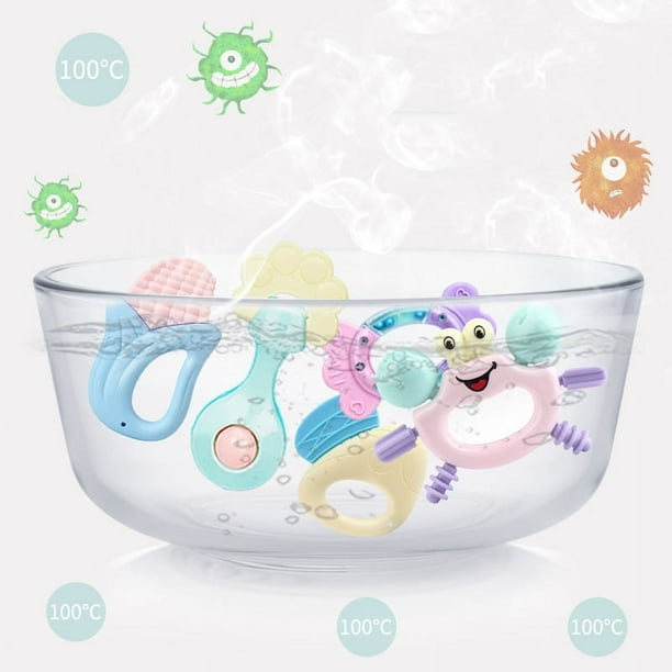 Juguete para la dentición infantil,Juguete para la dentición del bebé Juguete de plástico para masticar la dentición Juguete de plástico para la dentición Estética elegante