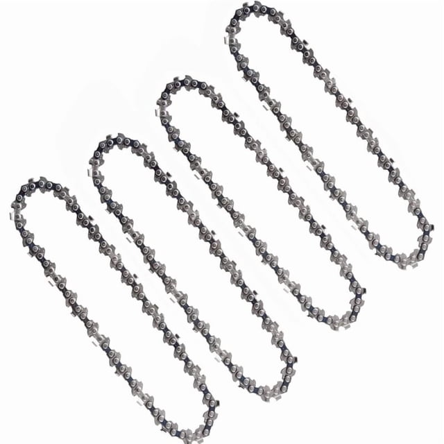 4 Pieces 6 Inch 1/4 Inch Chainsaw Chains Compatible with 6 Inch Cordless Electric Mini Chainsaws 37 Drive Links 15cm