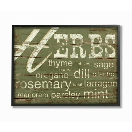 The Stupell Home Decor Collection Herbs And Words Green   The Stupell Home Decor Collection Herbs And Words Green