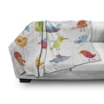 thumbnail image 3 of Animal Soft Flannel Fleece Throw Blanket, Colorful Birds Watercolor Effect Humor Funny Mascots Paint Brush Art Kids, Cozy Plush for Indoor and Outdoor Use, 50" x 60", Multicolor, by Ambesonne, 3 of 6