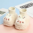 thumbnail image 2 of Biekopu Baby Cute Thickened Sock Shoes Coral Fleece Flat Shoes Infant Girls Boys Non-Slip Soft Sole First Walker Winter Warm Crib Shoes, 2 of 3