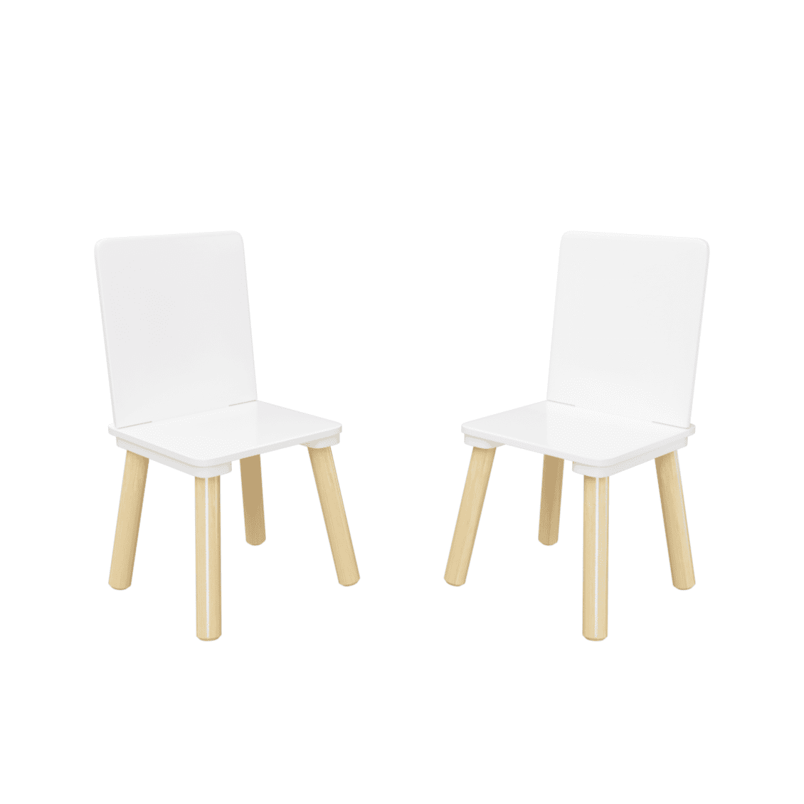 3-in-1 Kids Table and Chair Set, Modern Wooden Activity Play Table Set with 2 Chairs, Toddler Craft Desk for Drawing, Painting, Home, Playroom, Children's Gift, White
