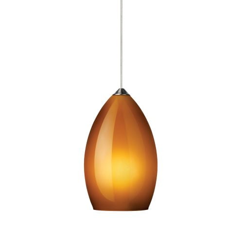 Tech Lighting 700MOFIRFA MonoRail Firefrost Amber Murano Glass Pendant