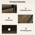 thumbnail image 6 of FunniHomi TV Stand Sliding Barn Door Modern&Farmhouse Wood Entertainment Center Storage Cabinet Table Living Room with Adjustable Shelves for TVs Up to 65", 6 of 6