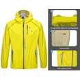 thumbnail image 3 of Little Donkey Andy Men's Cycling Stretch Rain Jacket with Hood, Windproof and Waterproof, Ultralight Golf Windbreaker,Packable Empire Yellow Size S, 3 of 7