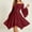 Wine, variant on Dvprdro Off Shoulder Dress for Women Batwing Sleeve Ruffled Hem Mini Short Dress Halloween Costume Party Dresses