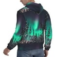 thumbnail image 6 of Pofeuu Northern Lights 2 Print Mens Casual Hooded Collar Drawstring Hoodies Pullover Sweatshirts Casual Long Sleeve Shirts-X-Large, 6 of 7