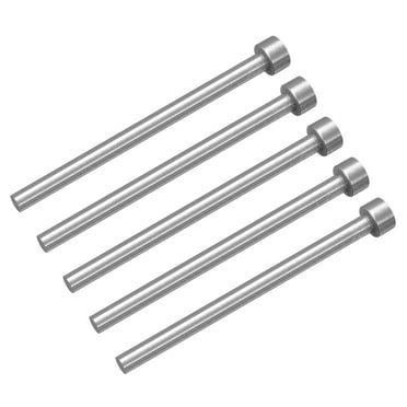5Pack Straight Ejector Pins, 5.5mm (0.22") Dia. SKD61 Round Tip Punch 100mm (4") Long