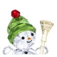 thumbnail image 2 of Swarovski Snowman With Broomstick Figurine -, 2 of 2