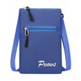 thumbnail image 3 of Clossjun Men Women Crossbody Bag Lightweight Fabric Phone Purse with 2 Zipper Mini Handbag Adjustable Belt Casual Packs For Work Out Back To School Blue, 3 of 6