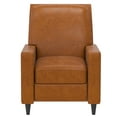 thumbnail image 3 of Novogratz Lana Pushback Recliner, Camel Faux Leather, 3 of 19