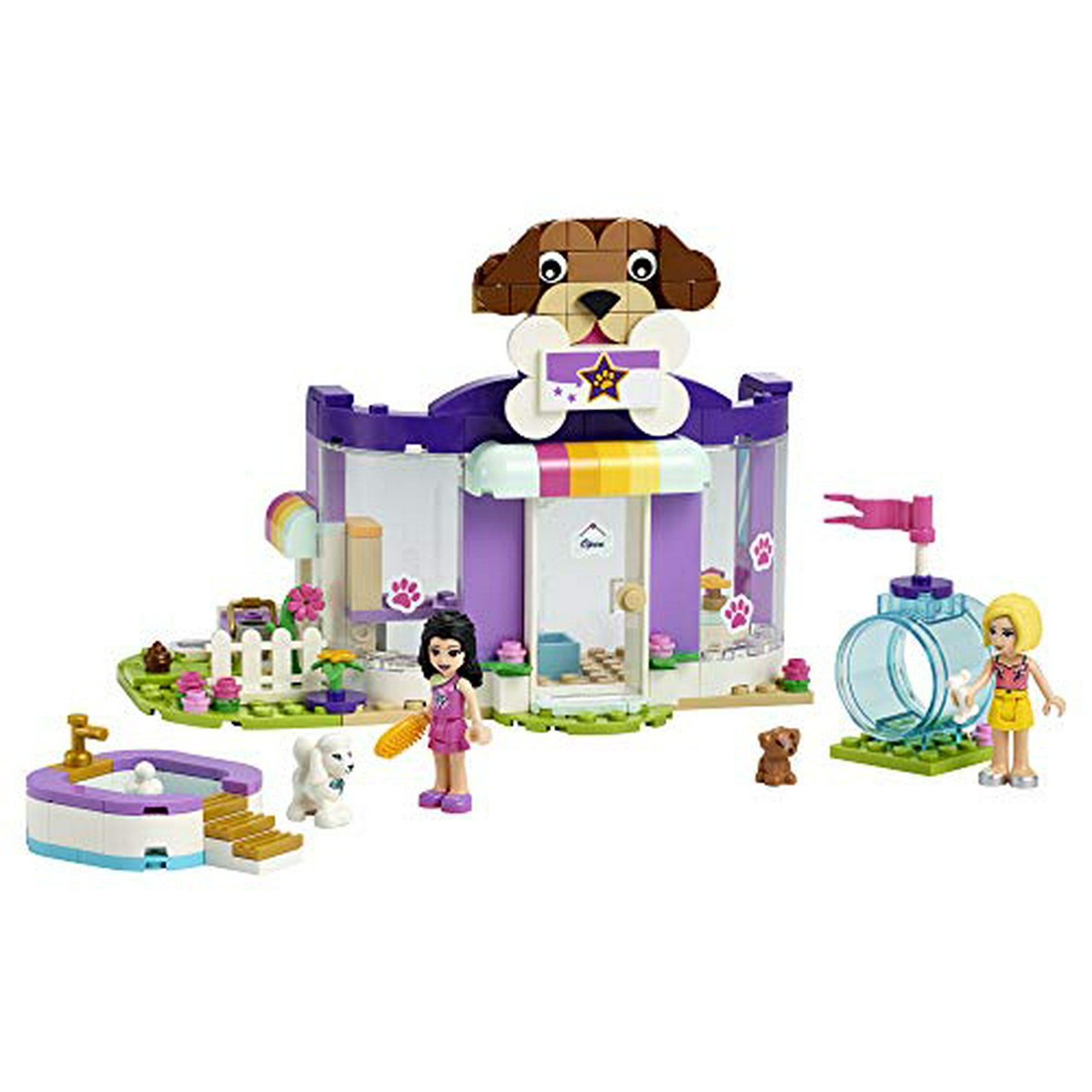 LEGO Friends Doggy Day Care 41691 Building Kit Birthday Gift for Kids Comes with 2 Mini Dolls and 2 Toy Dog Figures New 2021 221 Pieces Walmart