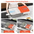 thumbnail image 6 of Barara King Dish Drying Rack, Dish Drainer, Kitchen Dish Organizer,Expandable Dish Drying Rack Adjustable Dual-Part Dish Drainer with Detachable Utensil Holder, 6 of 7