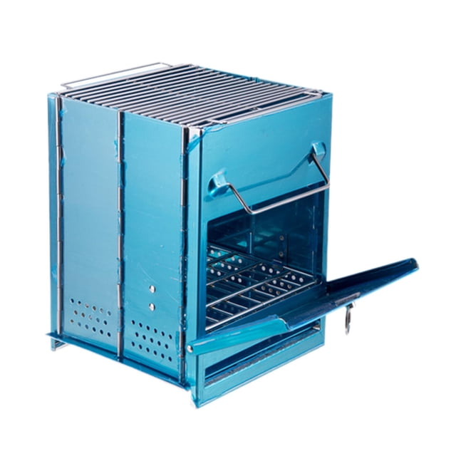 Estufa de leña portátil para exteriores, barbacoa, carbón, asador, camping Los 20x20x27cm