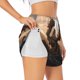 thumbnail image 1 of Balery Sky Sunset Bronze Dragon Pantalones cortos deportivos para mujer con forro y dos bolsillos, elásticos, para entrenamiento, gimnasio, yoga-X-Large, 1 of 7