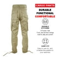 thumbnail image 2 of Access Men's Relaxed Loose Fit Cargo Work Pants (Khaki, 30x32) AP1515, 2 of 4