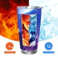 thumbnail image 6 of KLL Dreamy Colorful Starry Sky Print 40oz Stainless Steel Insulated Car Cup with Spillproof Lid - Keep Your Drink Hot or Cold on the Go-Straw Three-piece Set, 6 of 8