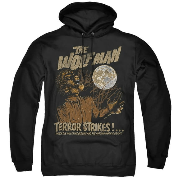 Universal Monsters Terror Strikes Adult Pullover Hoodie Sweatshirt Black