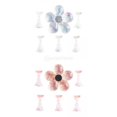 thumbnail image 1 of Mujeres niñas salón de belleza soporte de uñas acrílico 5 puntas soporte de exhibición de práctica herramientas de manicura blanco rosa Macarena Soporte acrílico para arte de uñas, 1 of 8