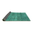thumbnail image 2 of Ahgly Company Indoor Square Abstract Turquoise Blue Modern Area Rugs, 8' Square, 2 of 4