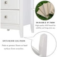 thumbnail image 3 of VINGLI Upgraded White Nightstand w/ 3 Drawers Modern Bedroom Wooden Bed Side Table, 3 of 8
