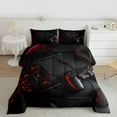 thumbnail image 2 of Homewish Black Gamepads Boy 3 Pieces Queen Comforter Set,Video Game Ultra Soft Bedding Sets,Abstract Gamer Bedding Comforter Set,Breathable Home Decor,Reversible, 2 of 8