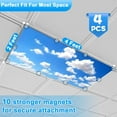 thumbnail image 2 of AIR-4 Pcs Fluorescent Light Covers for Ceiling Lights Classroom, Stylish Fluorescent Lampshades Classroom Light Covers Magnetic, Modern Ceiling Light Covers for Office, Home, Hospital (sky cloud), 2 of 4