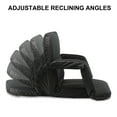 thumbnail image 5 of KHOMO GEAR Stadium Bleacher and Bench Seat Chair with Reclining Cushion, Armrest and Carry Straps, 5 of 6