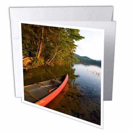 3dRose Canoe, White Lake State Park, New Hampshire - US30 JMO1541 - Jerry and Marcy Monkman, Greeting Cards, 6 x 6 inches, set of 12