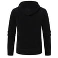 thumbnail image 4 of Mens Pullover Sweater Fashion Knitted Standing Neck Long Sleeve Mens Outdoor Clothing,Black,2XL, 4 of 5
