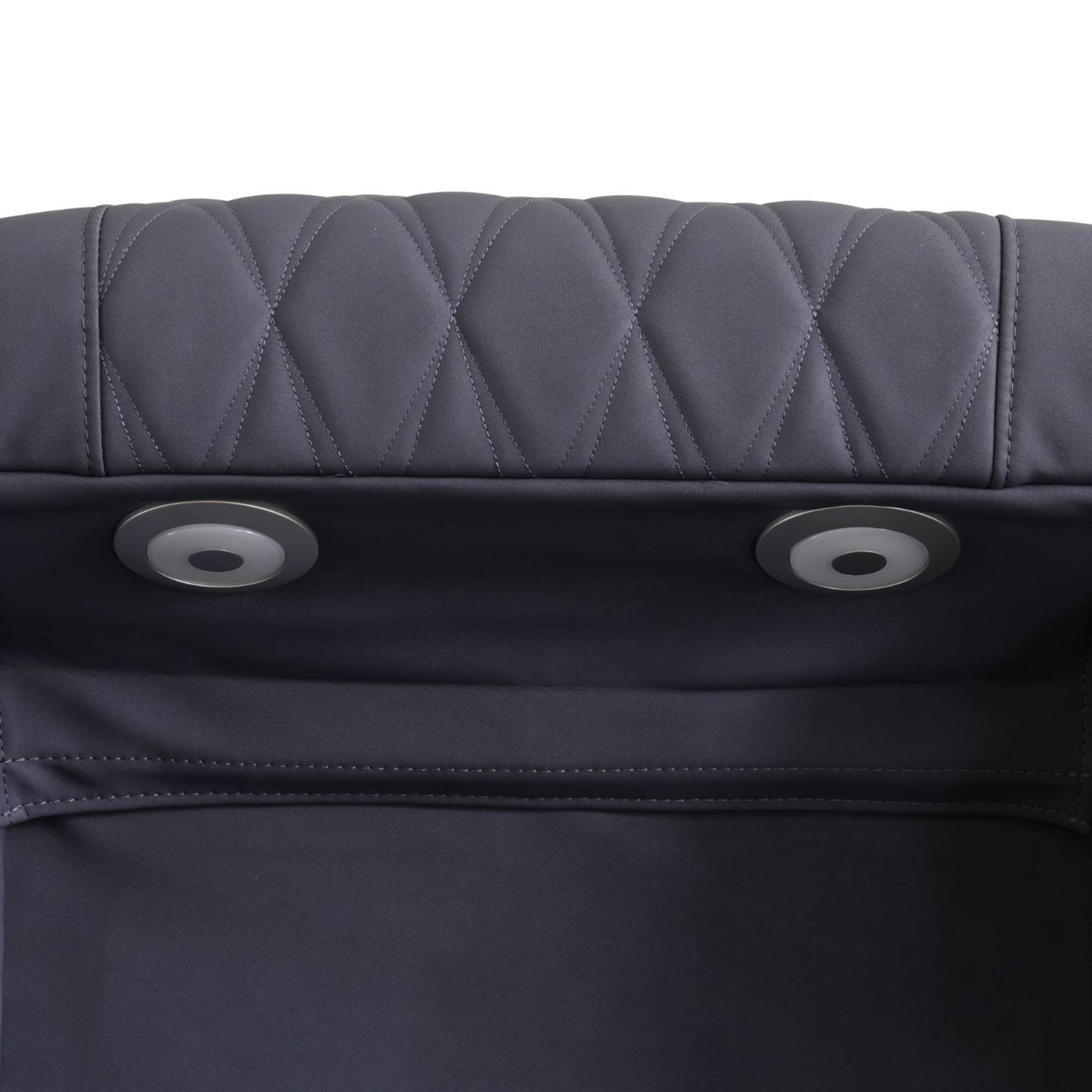 Overstuffed Recliner Sofa Sets, Power Leather Recliner Chair with LED Light, Reclining Sofa for Living Room, Black