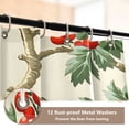 thumbnail image 3 of Ryvnso 4 Pcs Cherry Fruit Bathroom Shower Curtain Set with 12 Hooks Bath Mat Toilet Lid Cover, 3 of 8