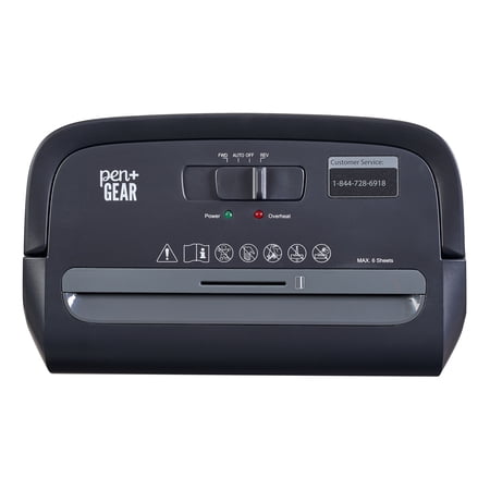 Pen Gear 6-Sheet Micro-cut Paper/Credit Card Shredder with 3.4 Gallon Bin, Black,Home and Office use