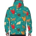 thumbnail image 7 of Salouo Cute Hens And Rooster Pattern Men's Fall Hoodie Sweatshirt,Sport Hoodie with Pockets for Men Pullover Casual Hooded Sweatshirt-Small, 7 of 7