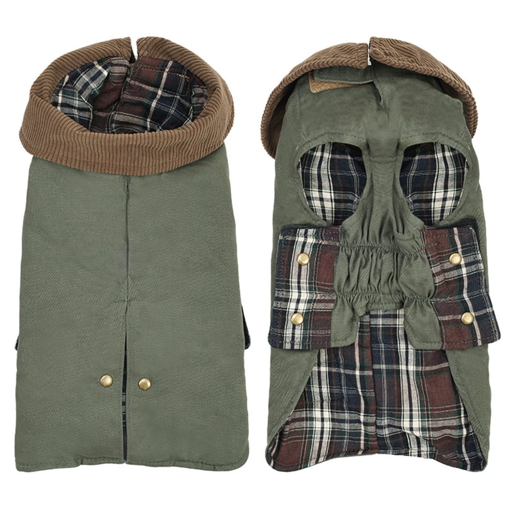 Padded Dog Winter Coat with High Collar and Soft Lining for Fall Walks