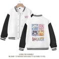 thumbnail image 1 of Sanrio Hello Kitty Cinnamoroll Jacket Kuromi Overcoat Woman Jacket Spring Autumn Kids Loose Sports Baseball Uniform Clothes Gift, 1 of 7