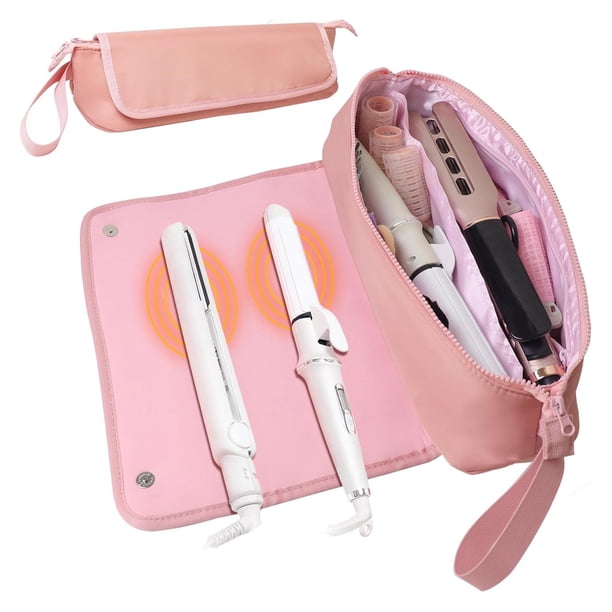 Wosthever Esterilla térmica para planchas de pelo, bolsa de viaje, esterilla resistente al calor para herramientas profesionales y pinzas para Almacenamiento y organización del hogar B