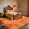 thumbnail image 6 of Jakolive 6x9 ft Tie-Dye Orange Fluffy Rug from Solid Shag Line，Ultra-Plush Area Rug Perfect for Kid's Rooms, Cloakrooms. Crafted for Snug Underfoot Feel & Stylish Room Accents, 6 of 8