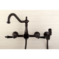 thumbnail image 5 of Kingston Brass Wall Mount Kitchen Faucets With Brushed Nickel KS1248PKLBS, 5 of 7
