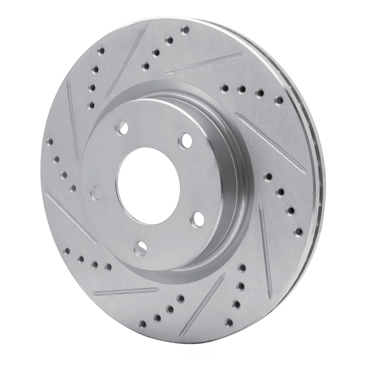 Dynamic Friction Company 631-63007L DFC Brake Rotor - Drilled And Slotted - Silver