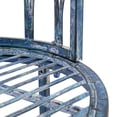 thumbnail image 6 of SAFAVIEH Lara Outdoor Patio Kissing Garden Bench, Antique Blue, 6 of 9