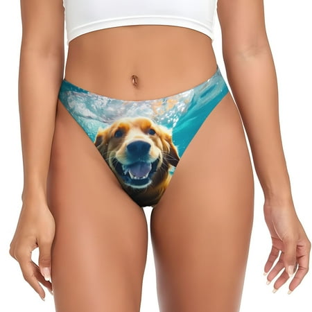 Sigee Dog Underwater Adventure for Women s G-String Sexy  Low Rise  Soft Lace Perfect for Special Occasions-X-Small