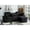 Dark Gray, variant on Ucloveria L-Shaped Pull Out Sleeper Couch Bed, Modern Chenille Upholstered Button Tufted Corner Couch Reversible Sectional Sleeper Sofa Bed W/Storage Chaise, Cup Holders,Beige