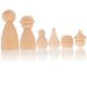 thumbnail image 2 of 1 Set DIY Wooden Pegs Doll Unfinished Blank Wooden Peg Dolls Unfinished Crafts Making Supplies, 2 of 2